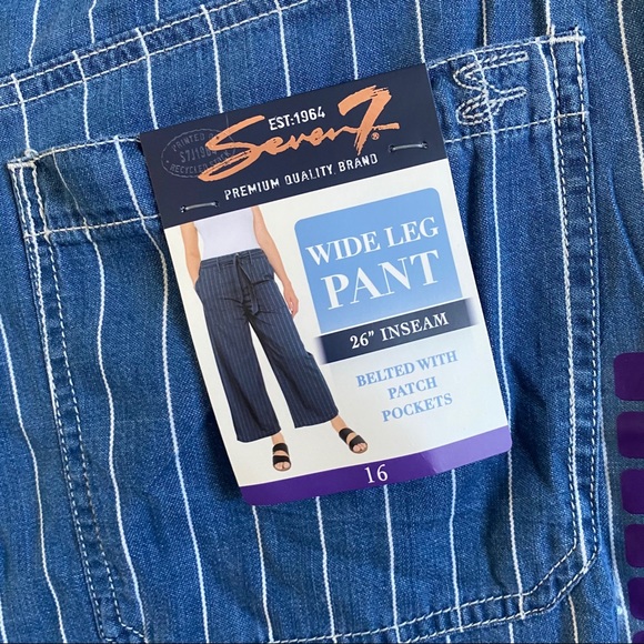💝👼😇SEVEN7- Wide Leg Capri Pants - Size 16 - Picture 11 of 12